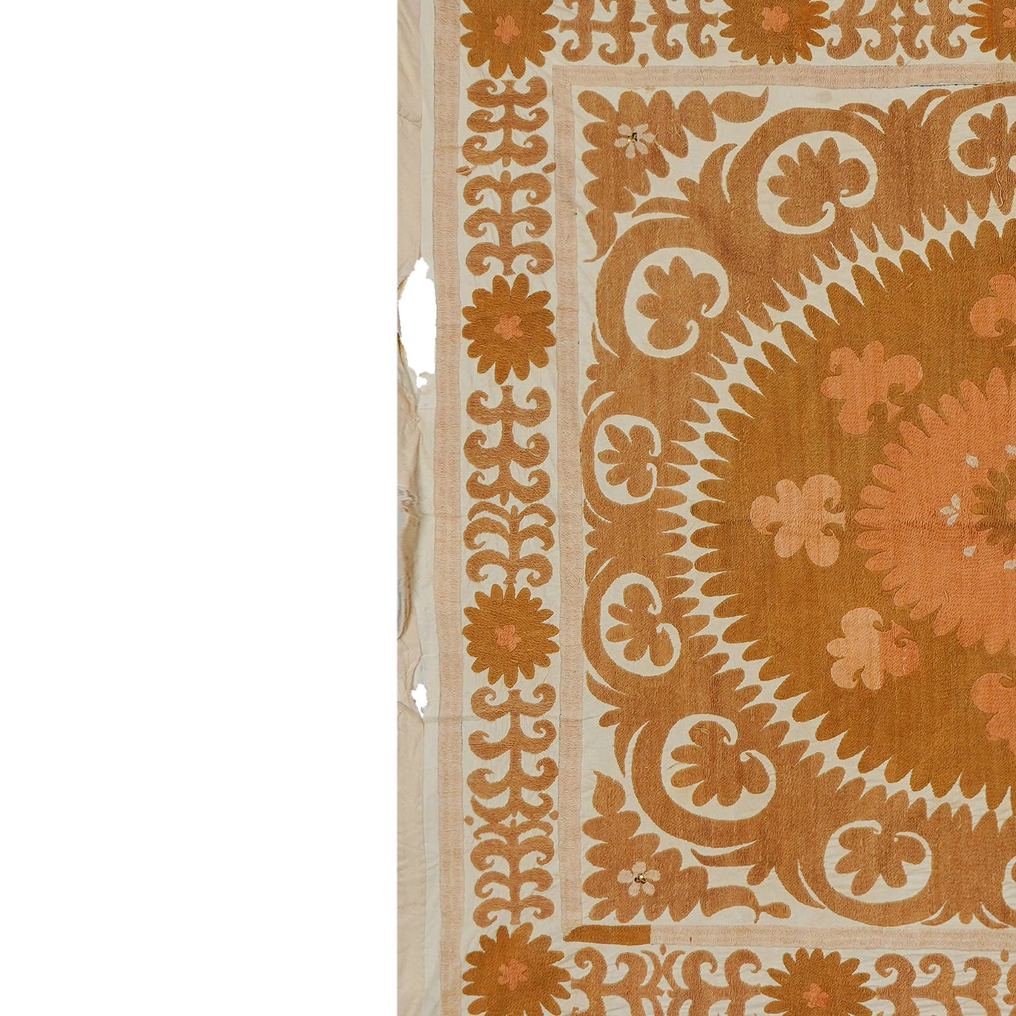 Handmade Vintage Suzani Throw - 132cm x 140cm