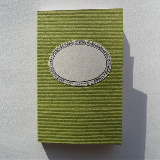 Hand Decorated Notebook - Grass Stripe - Small