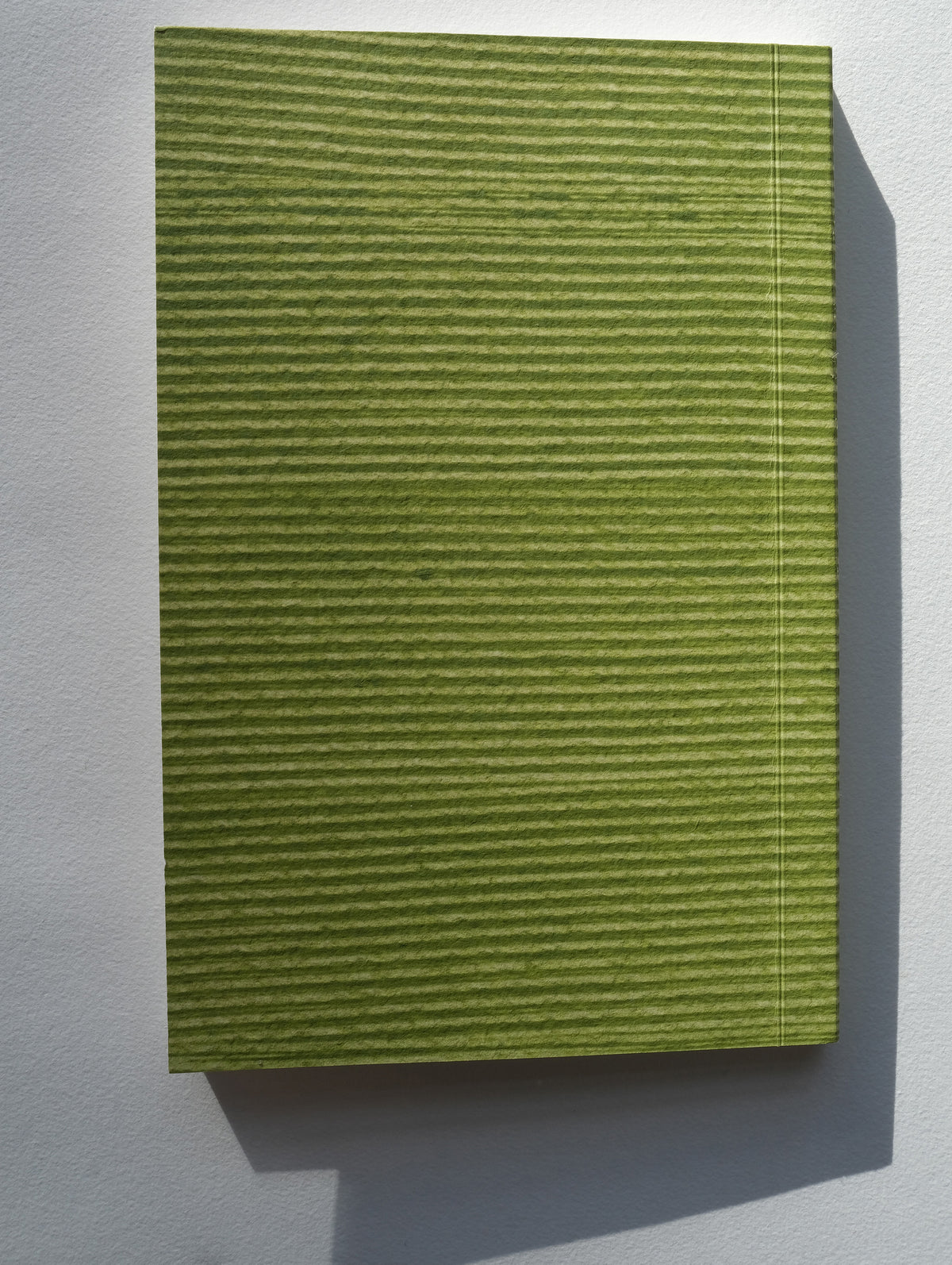 Hand Decorated Notebook - Grass Stripe - Large