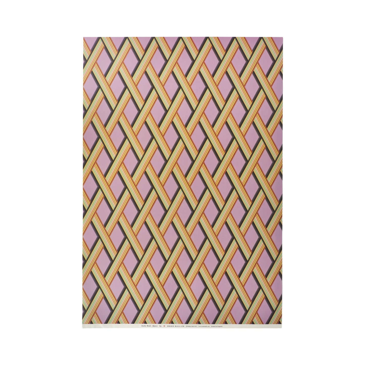 Trellis Work - 5 Sheets Of Mauve Paper