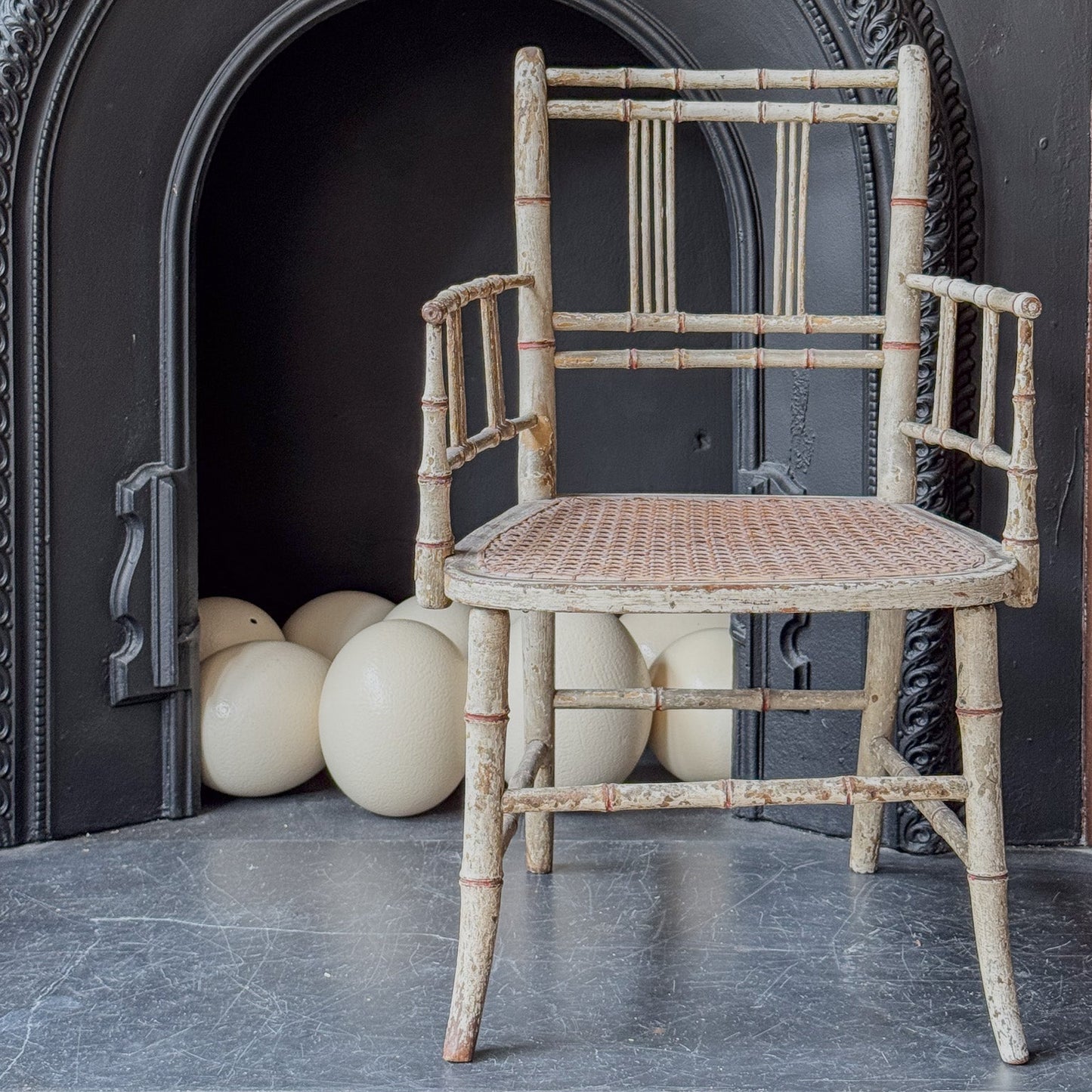 A Mid 19th Century Child's Painted Sussex Armchair