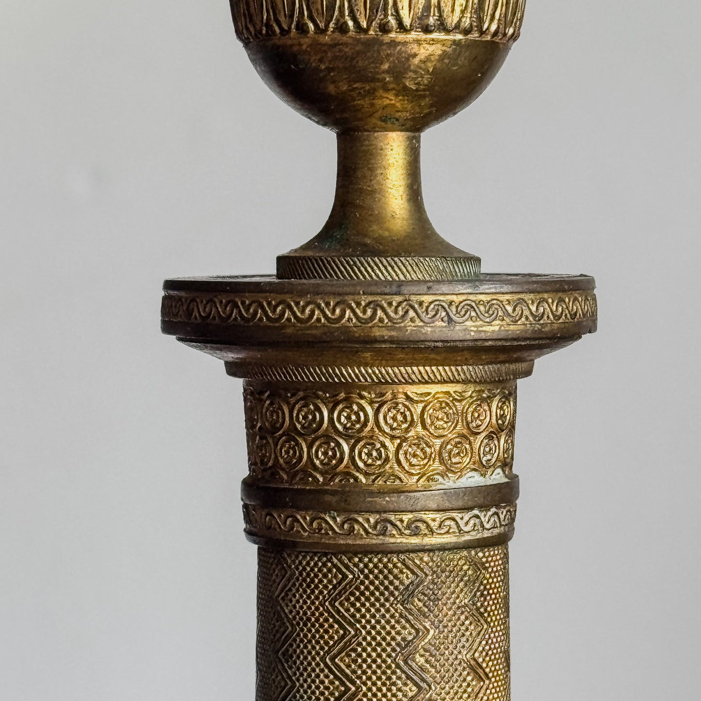A Pair of Mid 19th Century Cast Brass Candlesticks