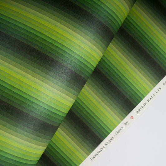 Undulating Stripes - 5 Sheets Of Green Paper