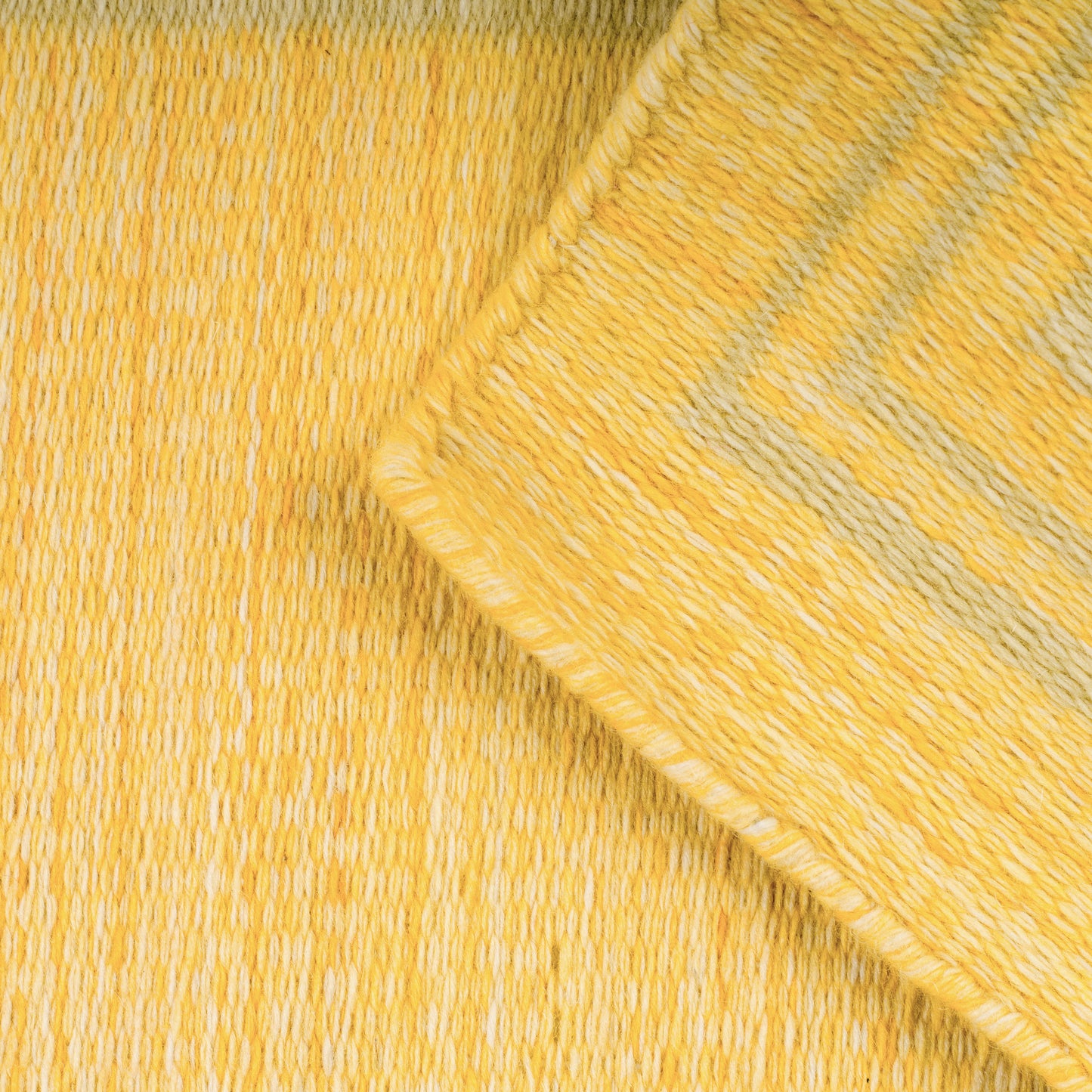 Yellow & Pale Green Borders Reversible Rug
