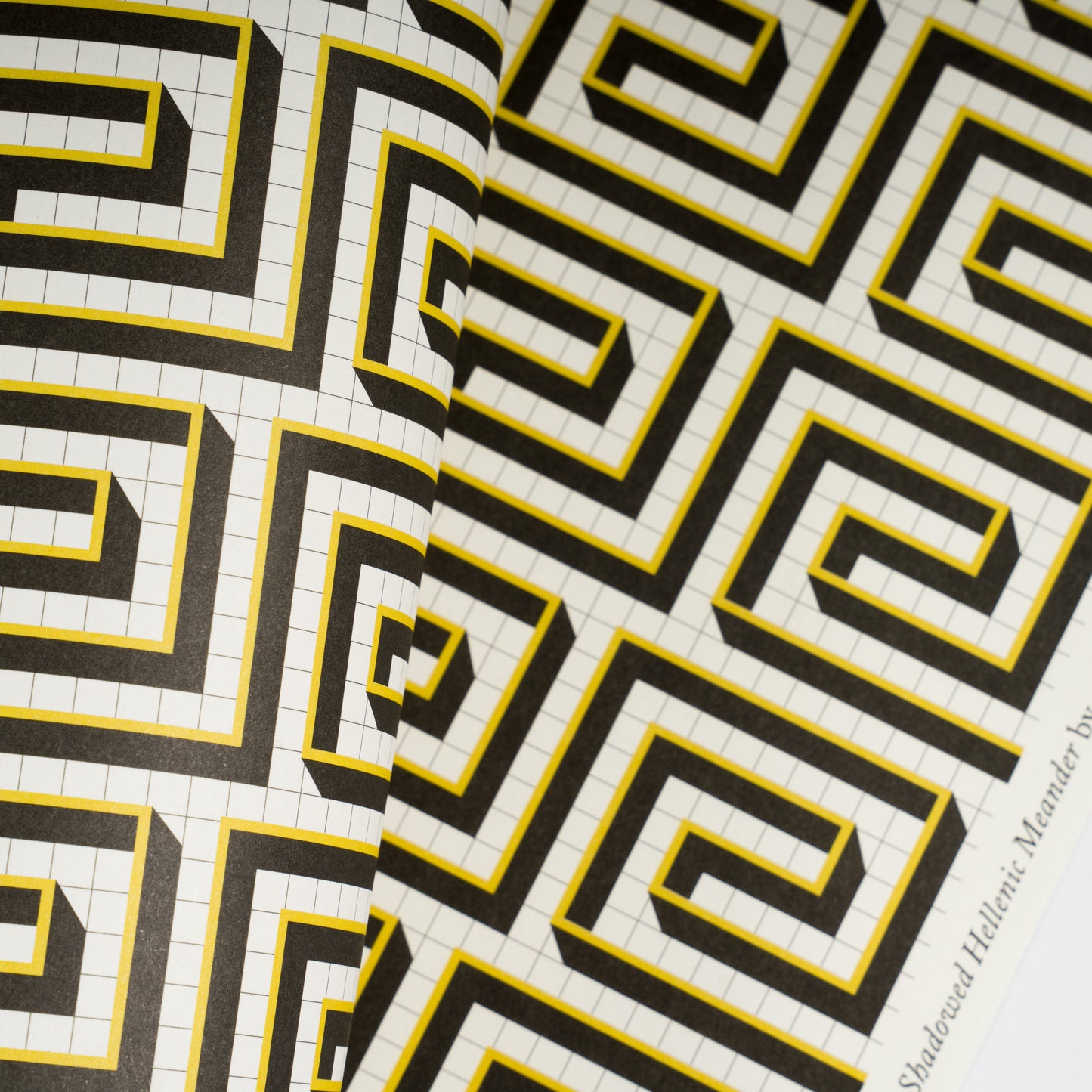 Shadowed Meander - 5 Sheets Of Paper