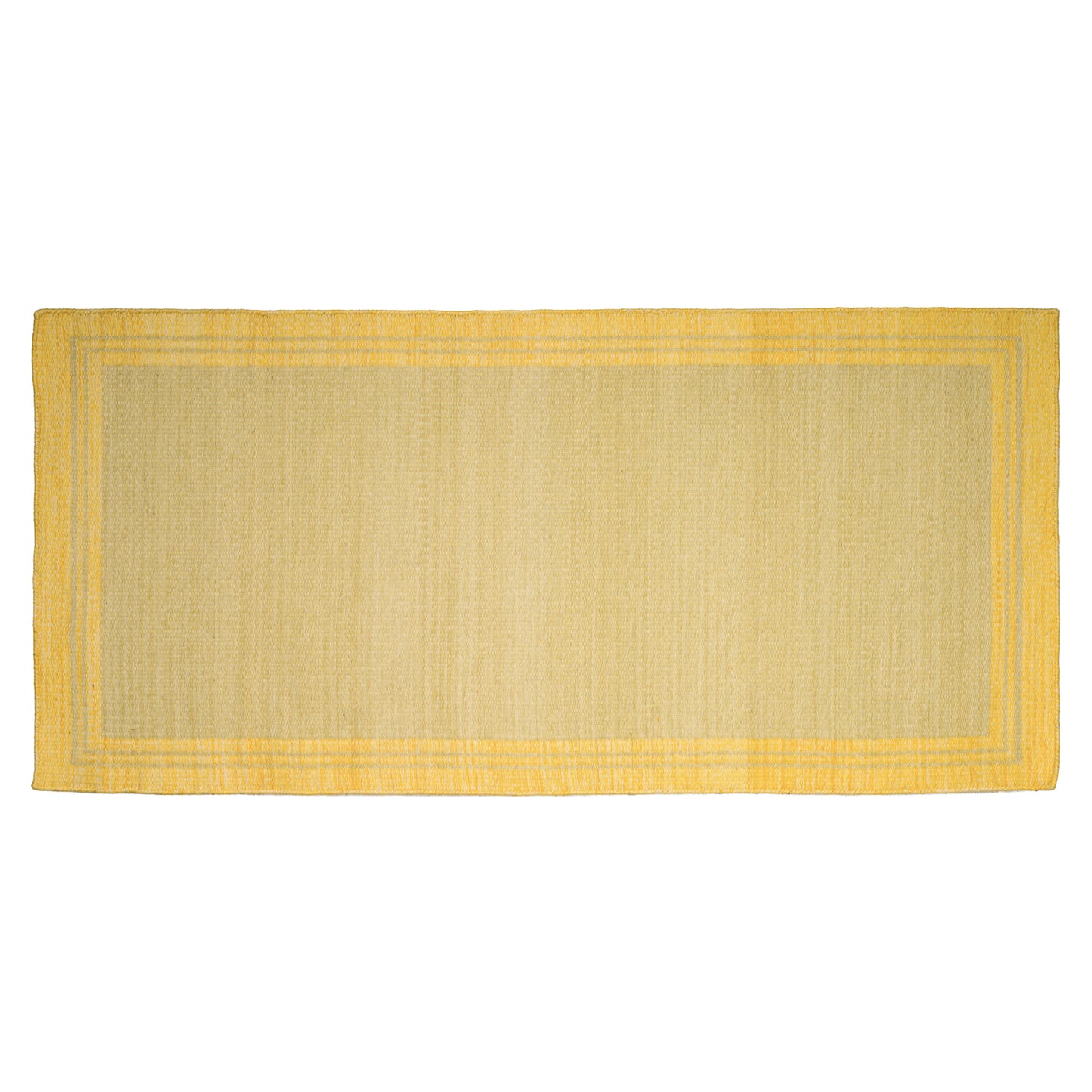 Yellow & Pale Green Borders Reversible Rug