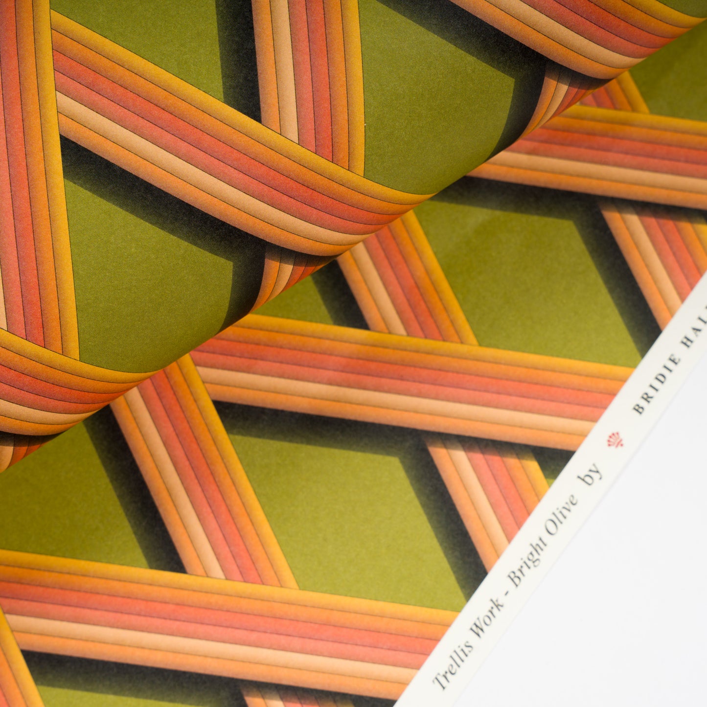 Trellis Work - 5 Sheets Of Bright Olive Paper