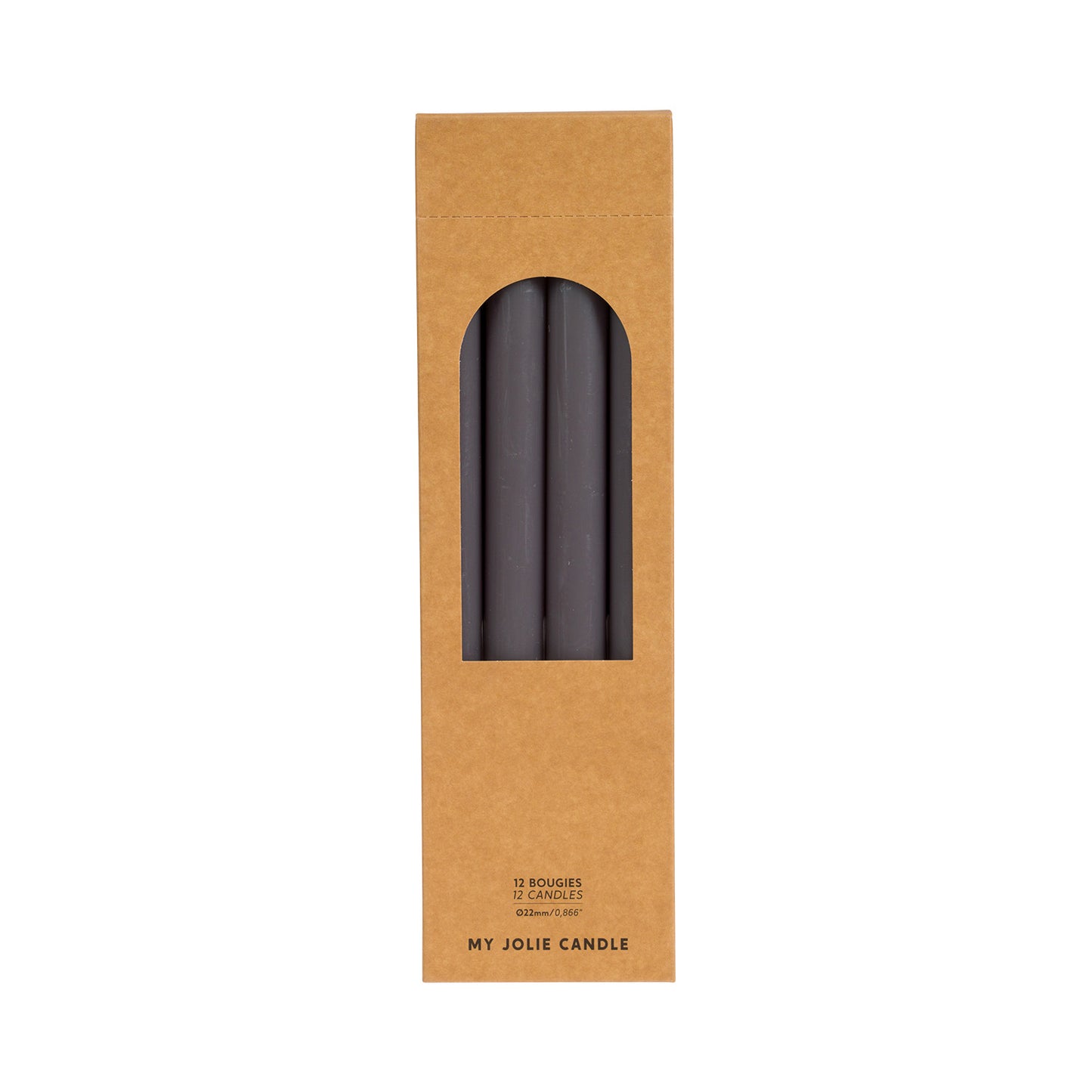 Gris Dinner Candle - pack of 12