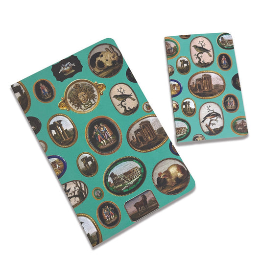 Micromosaics on Duck Egg Blue Pocket-Sized Notebook