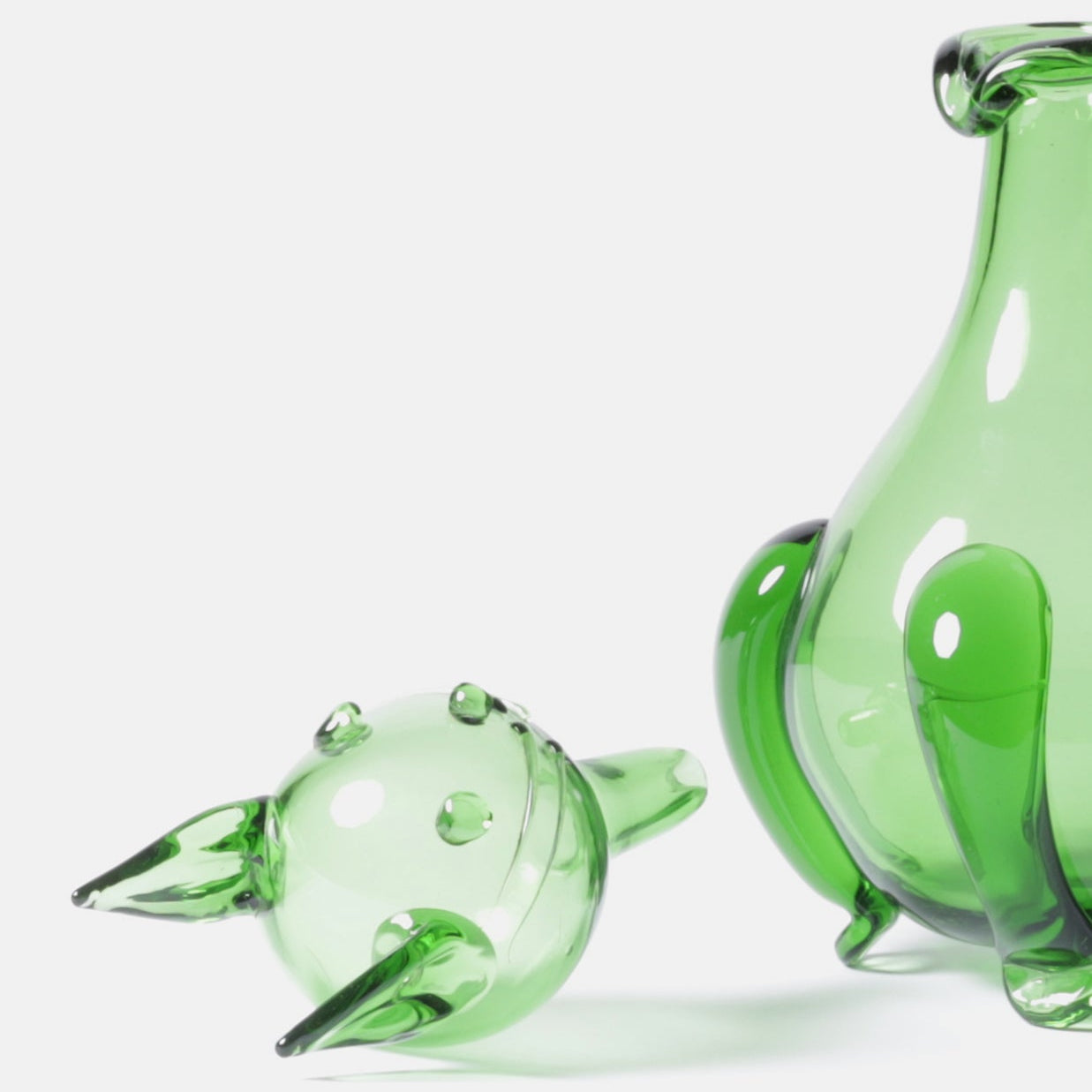 Empoli Verde Cat Decanter, Italy, c.1960s