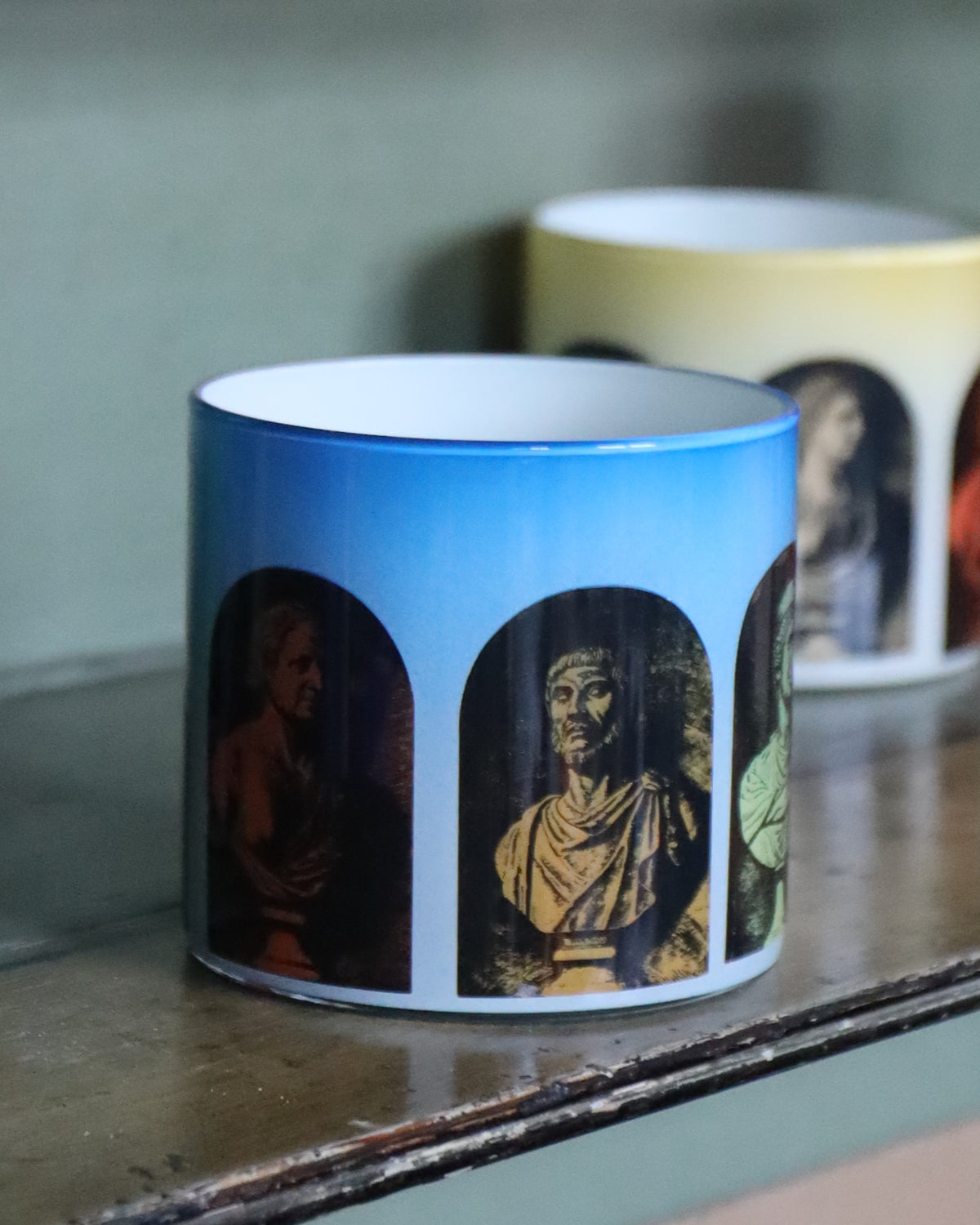 Classical Alcove Brush Pot - Yellow