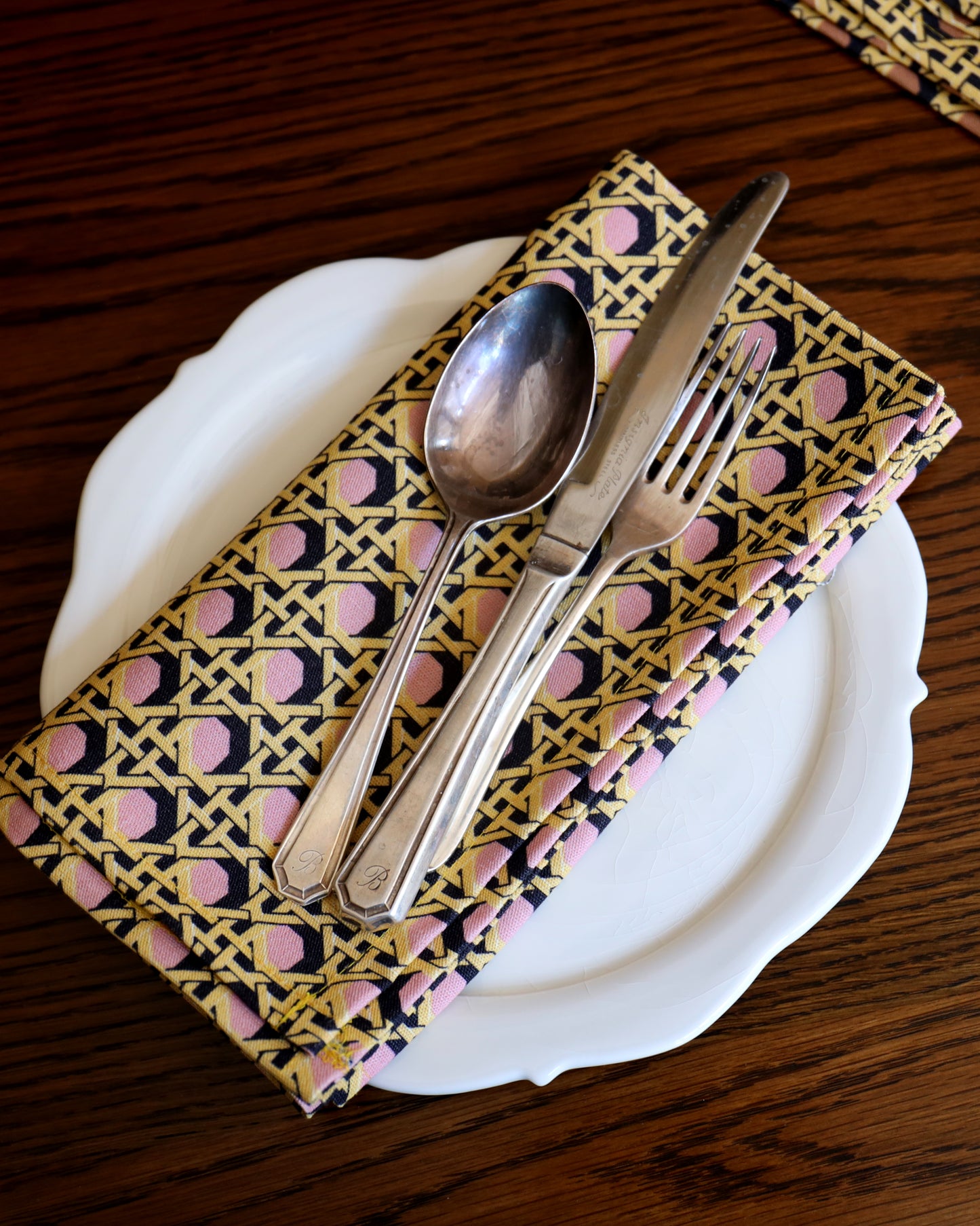 Regency Caning Napkin - Lilac