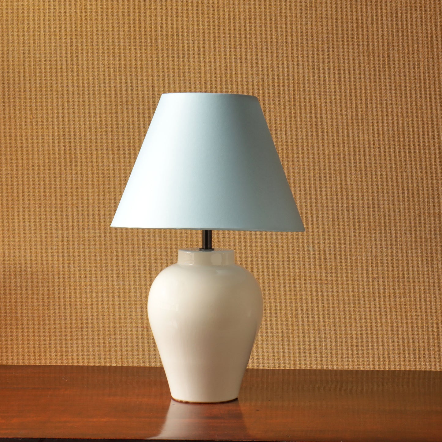 P&H Creamware High Shouldered Lamp