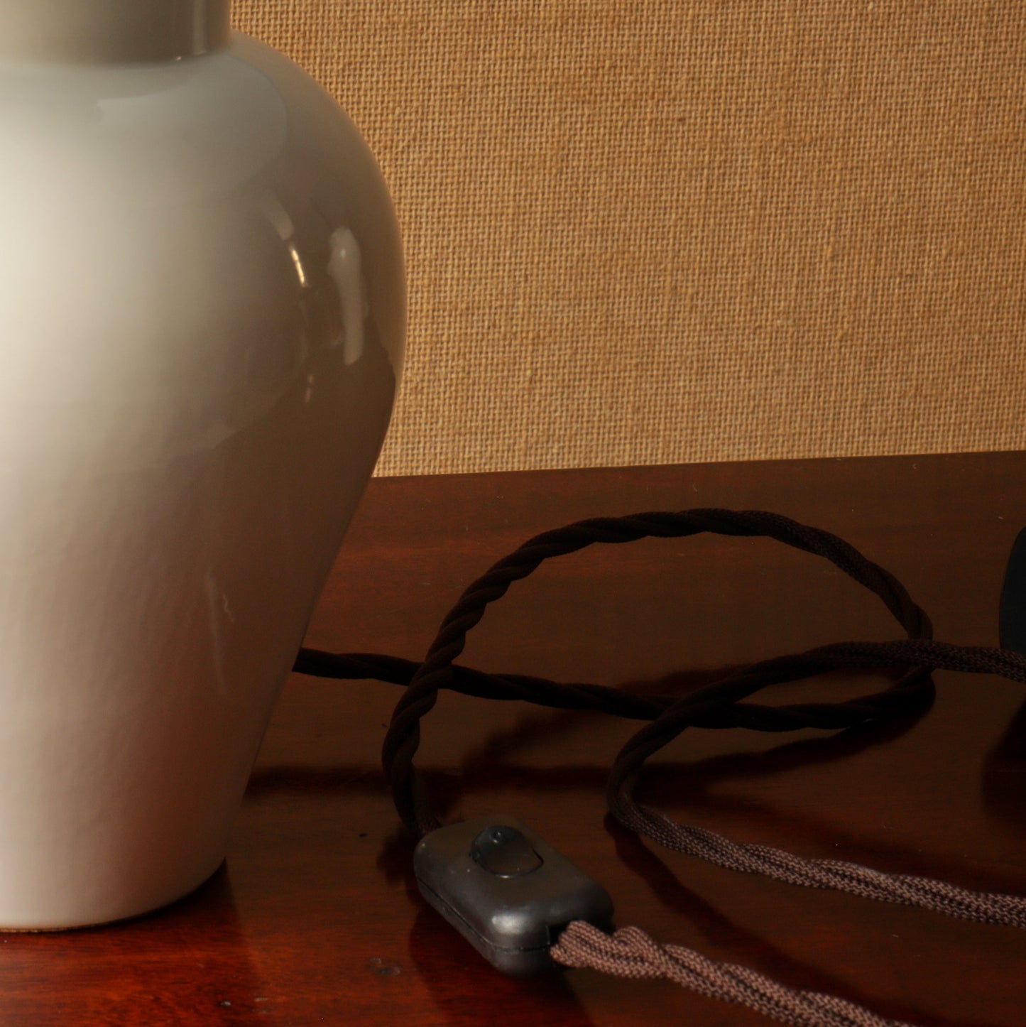 P&H Creamware High Shouldered Lamp