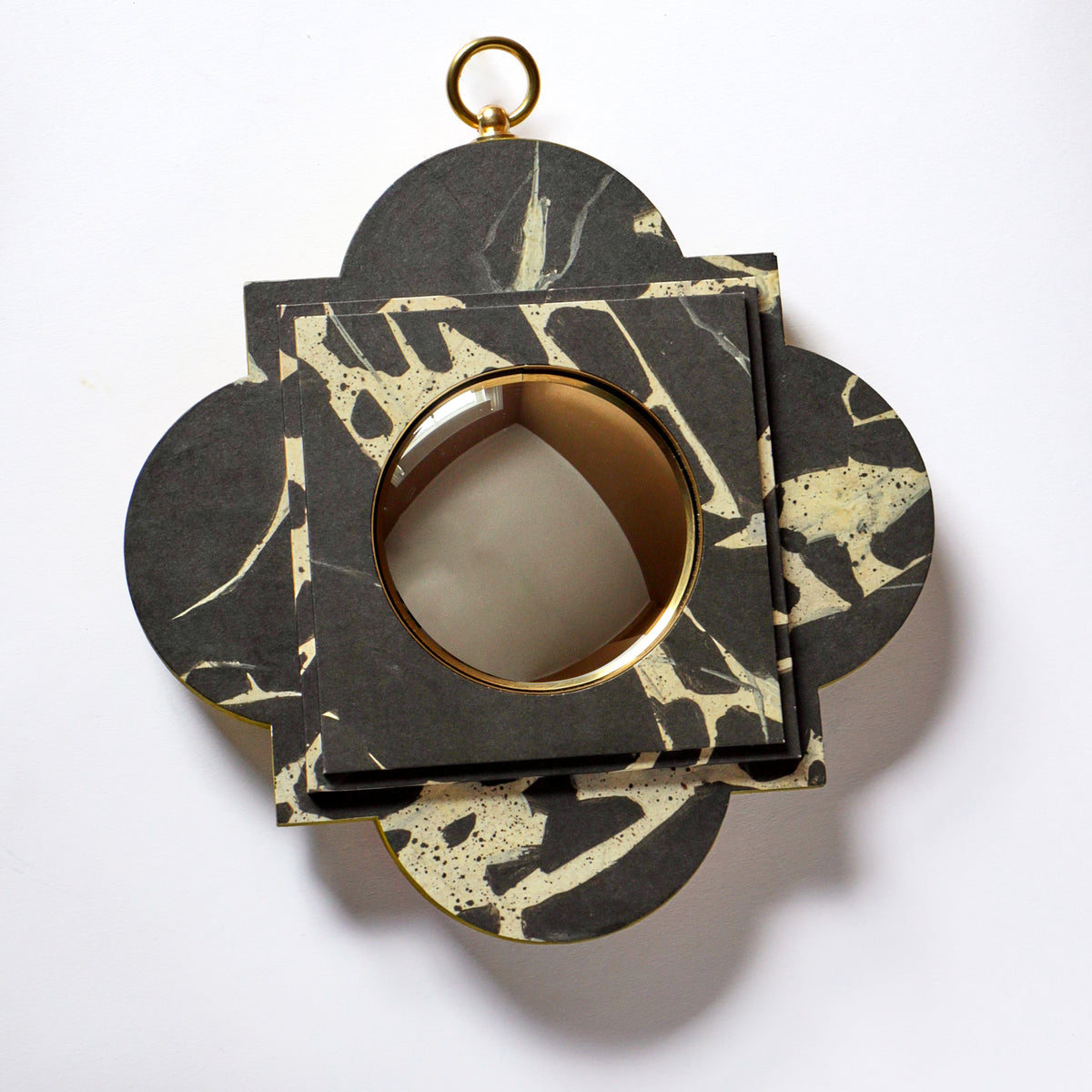 Quatrefoil Mirror - Antique French Marble