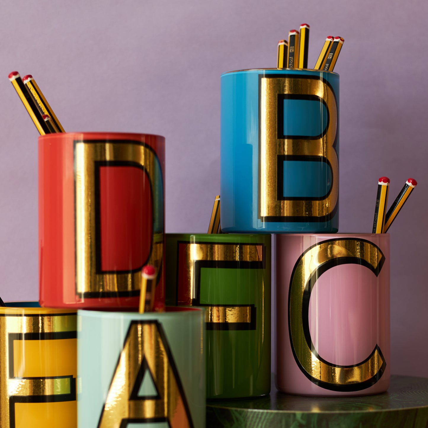 Alphabet Brush Pot - P