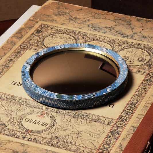 Simple Round Mini Convex Mirror - Blue Nonpareil