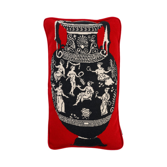 Classical Urn Cushion - Red