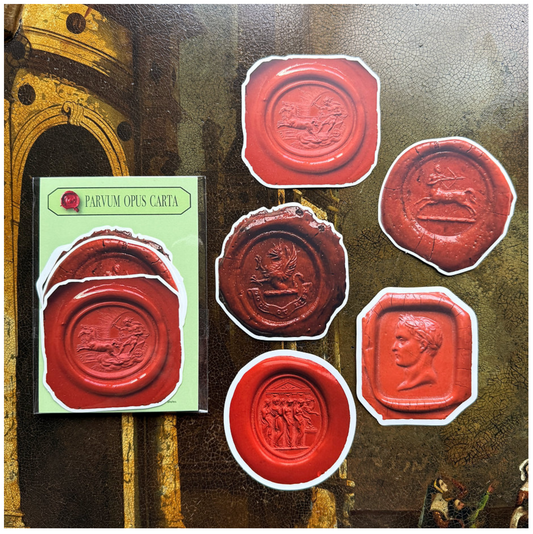 Red Wax Seal Stickers, Set of 5