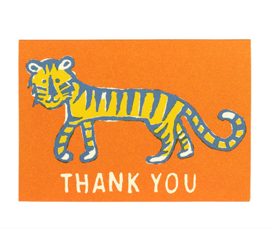 Pack of Six Small Cards Thank You Little Tiger