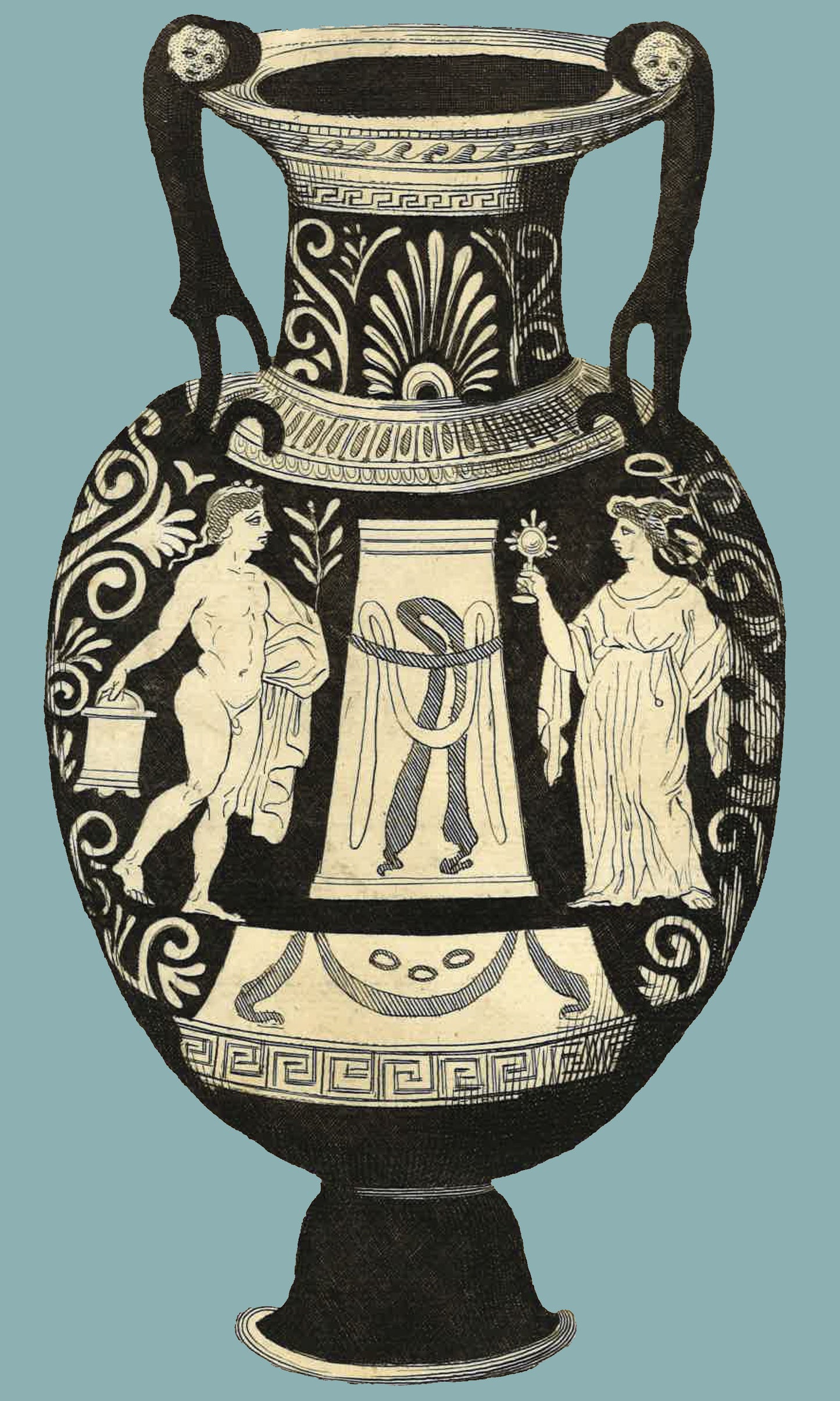 Greek Urn Print - Opal IV