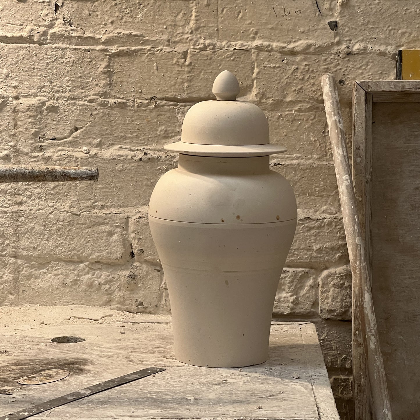 P&H Creamware Ginger Jar