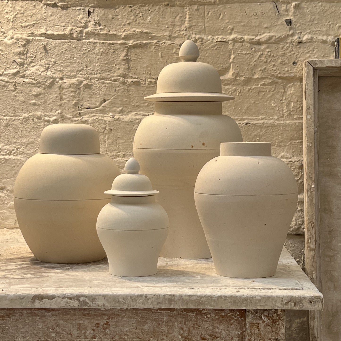 P&H Creamware Ginger Jar