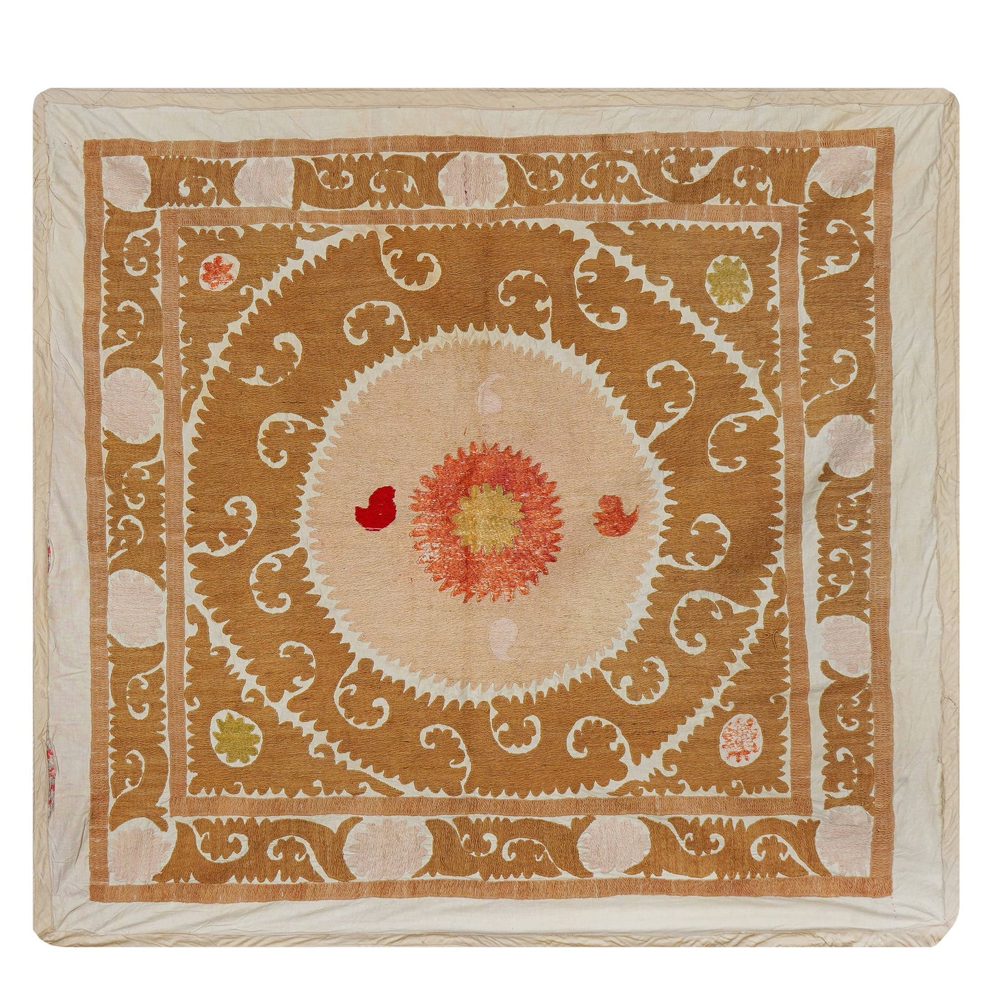 Handmade Vintage Suzani Throw - 130cm x 130cm