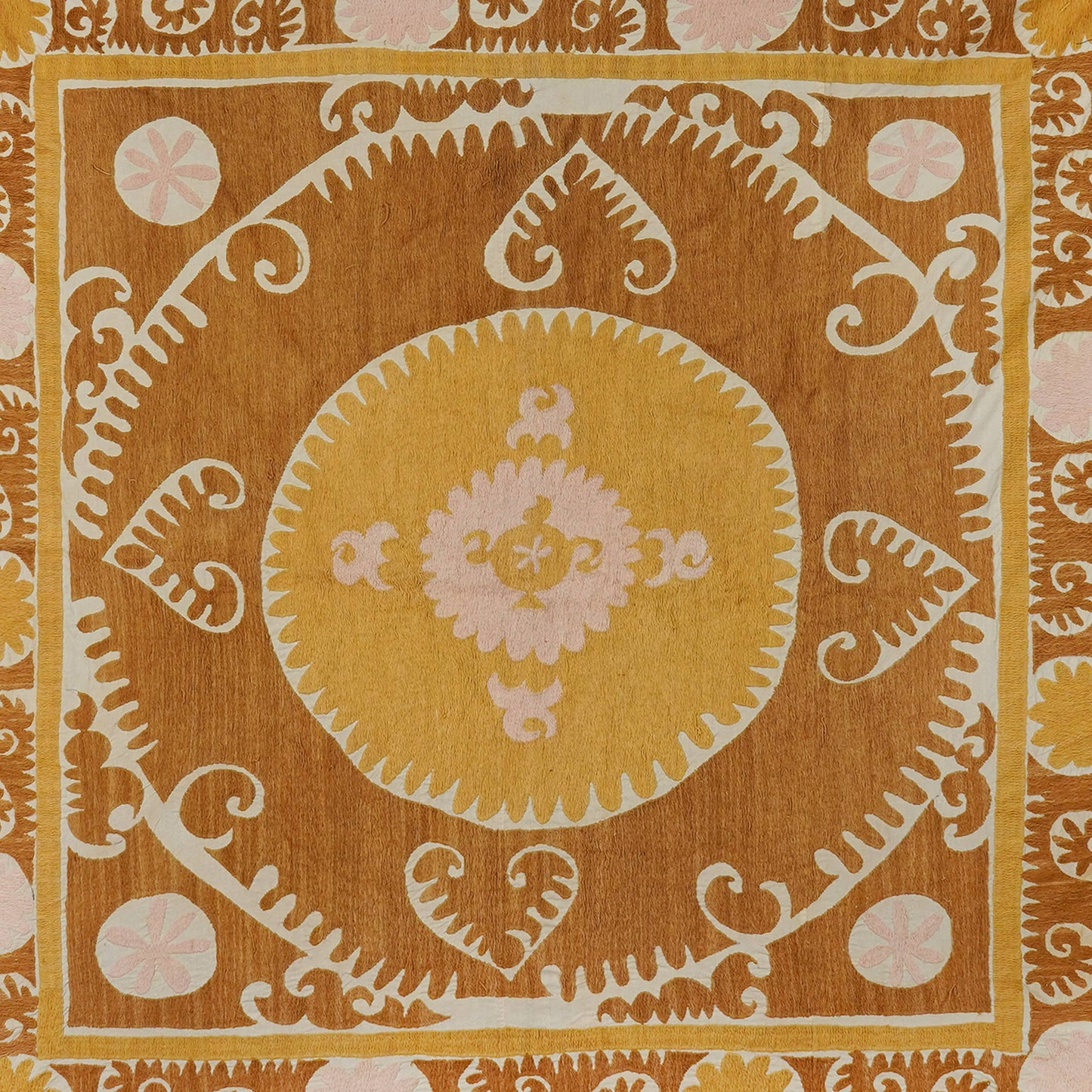 Handmade Vintage Suzani Throw - 156cm x 158cm