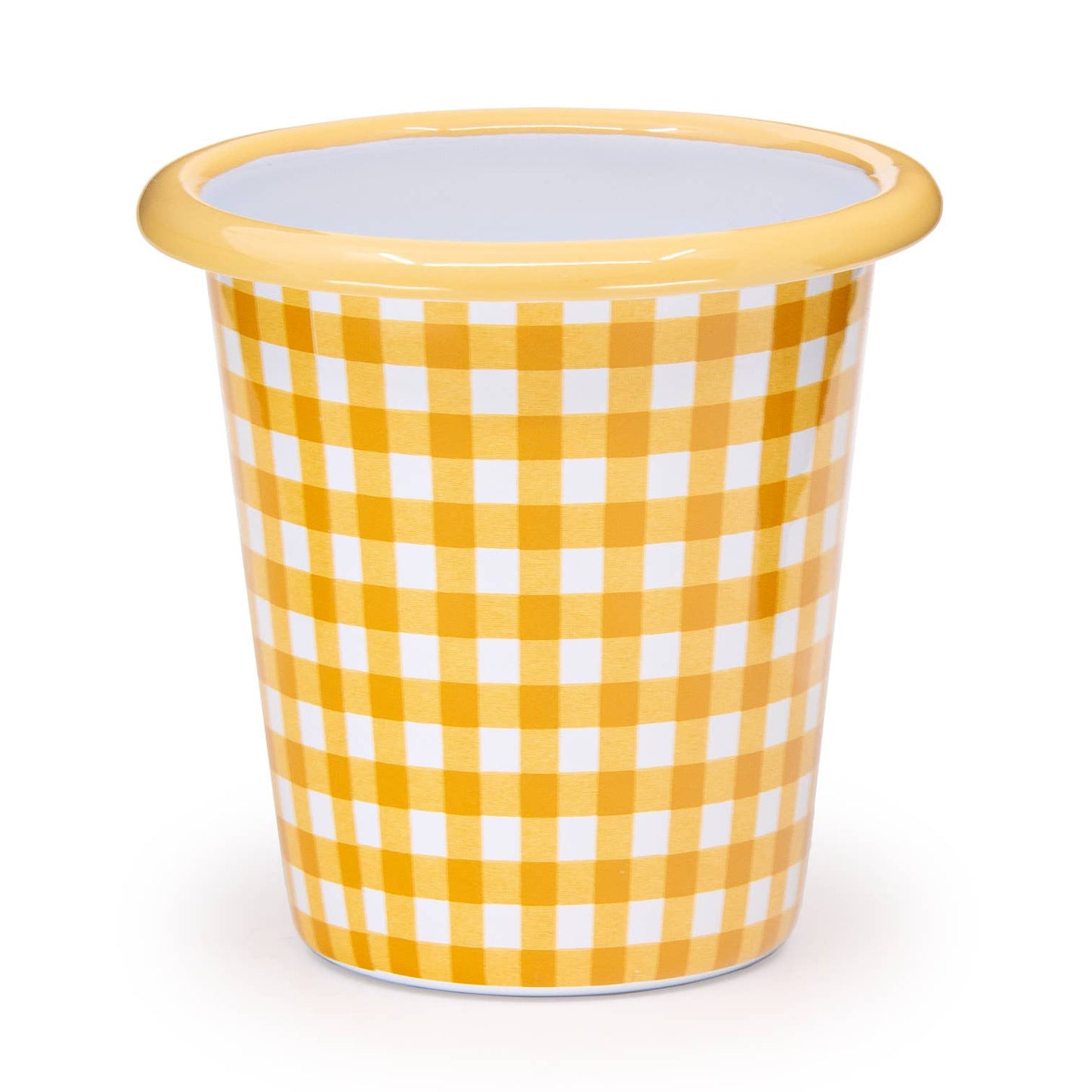 Max Humphrey x CCH Plaid Enamelware Tumbler: Yellow