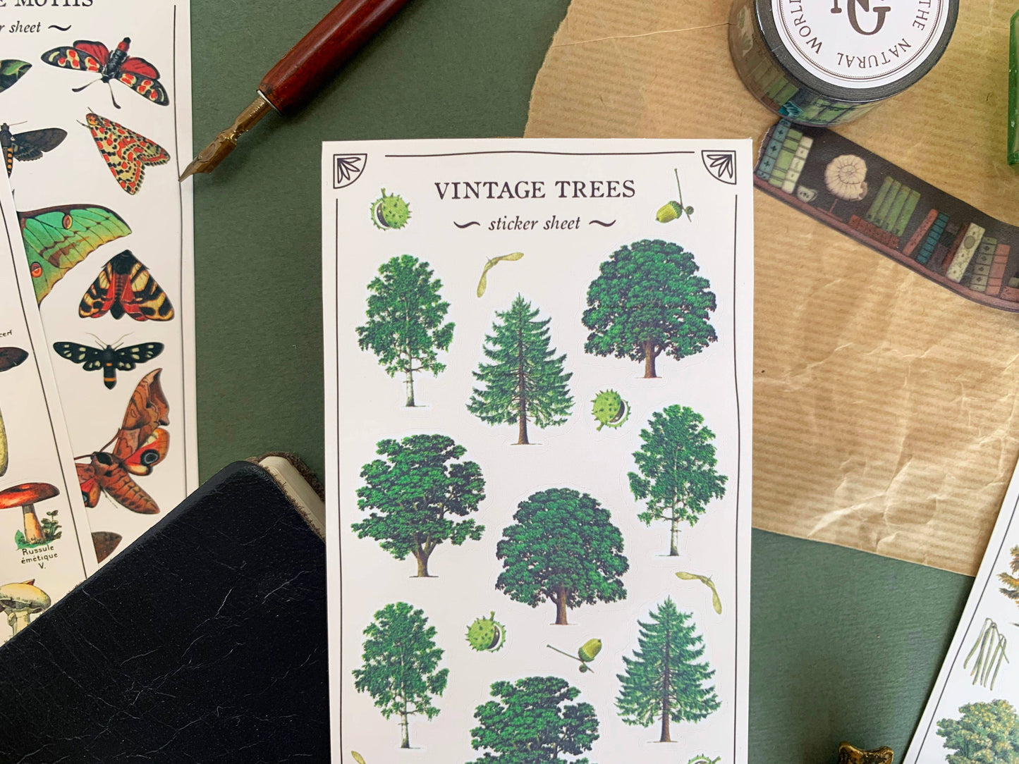 Vintage Trees Sticker Sheet