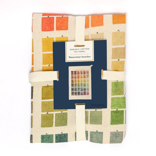 Watercolour Swatches Tea Towel