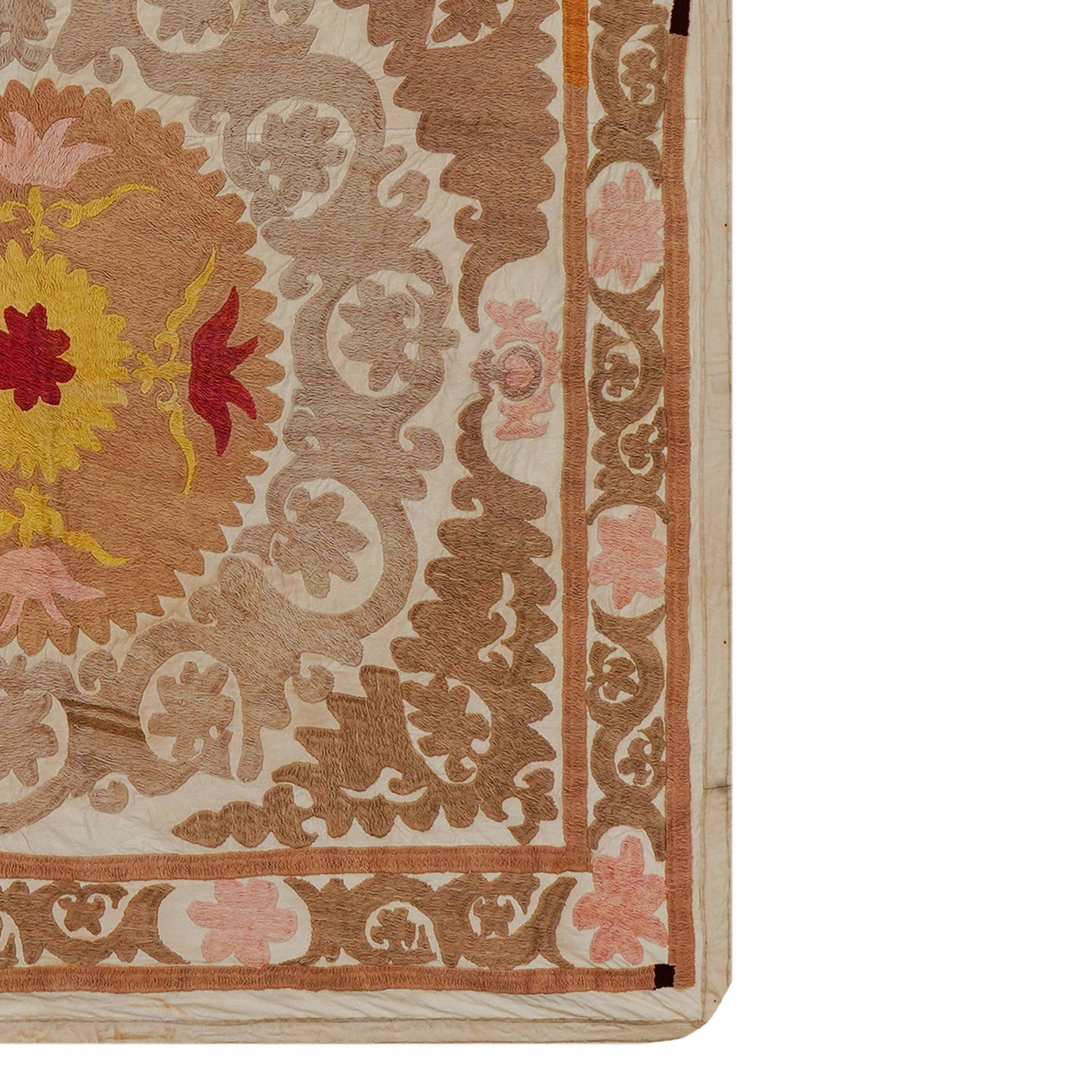 Handmade Vintage Suzani Throw - 114cm x 122cm