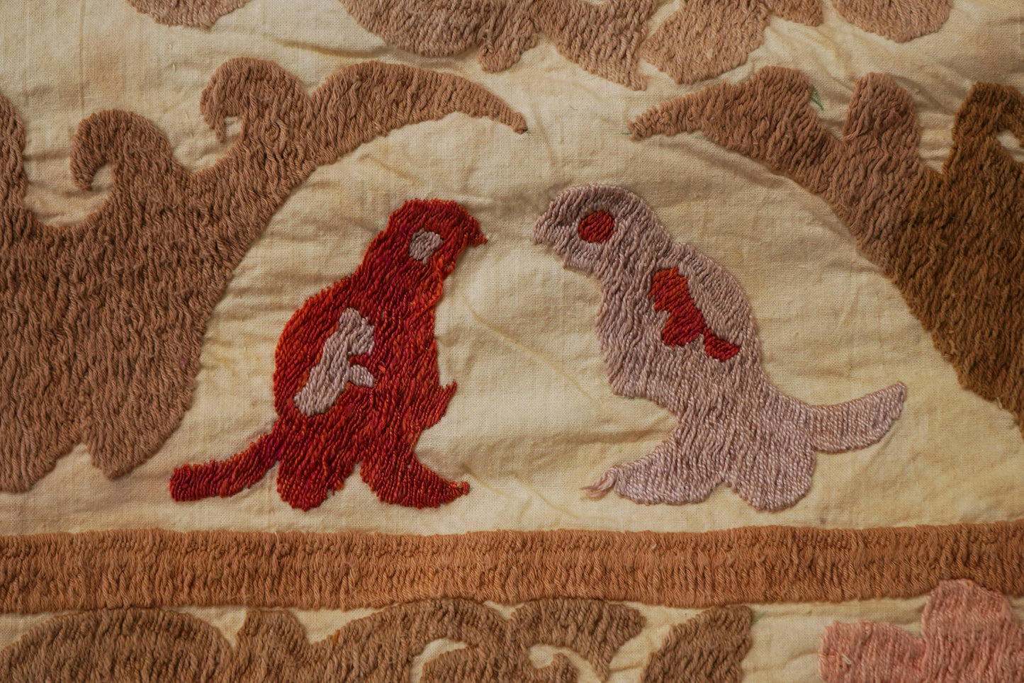 Handmade Vintage Suzani Throw - 114cm x 122cm