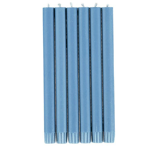 Medici Blue Dinner Candles - Pack of 6