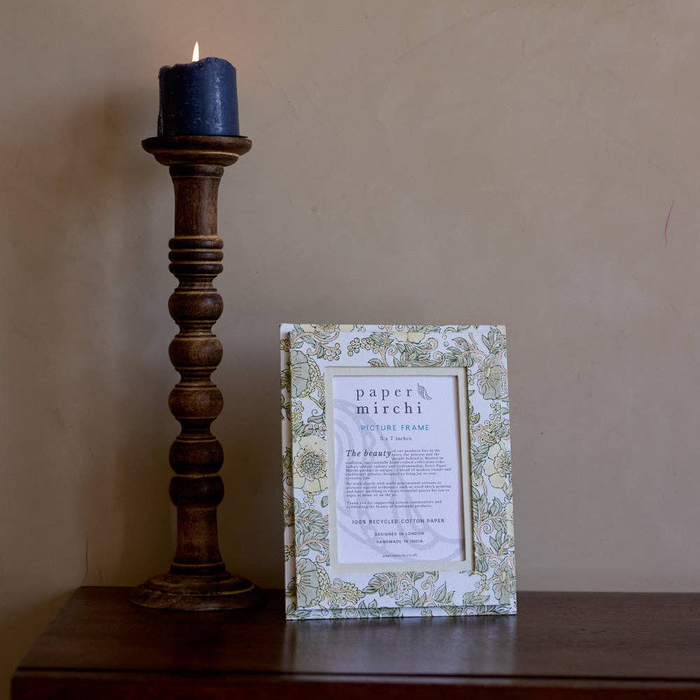 Block Printed Picture Frame - Wild Rose