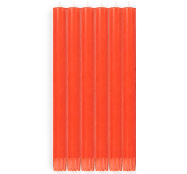 Poppy Red Dinner Candles - Box of 6