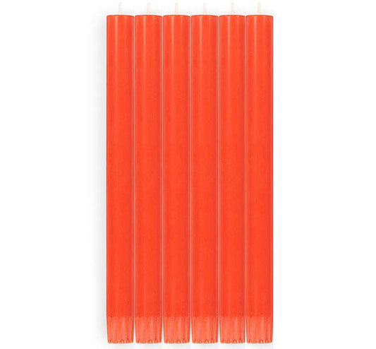 Poppy Red Dinner Candles - Box of 6