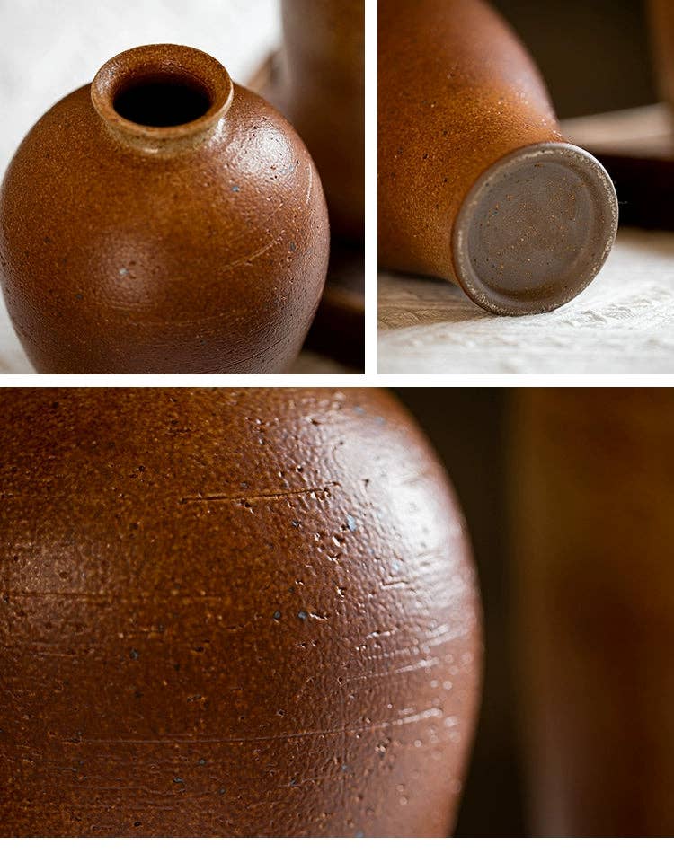 Handmade Stoneware Brown Vase II