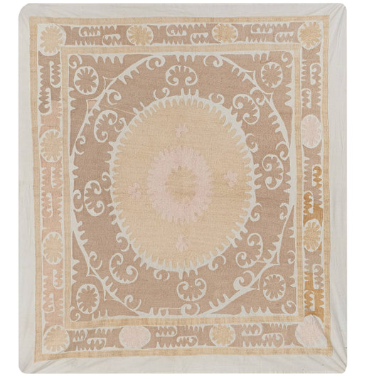 Handmade Vintage Suzani Throw - 130cm x 136cm