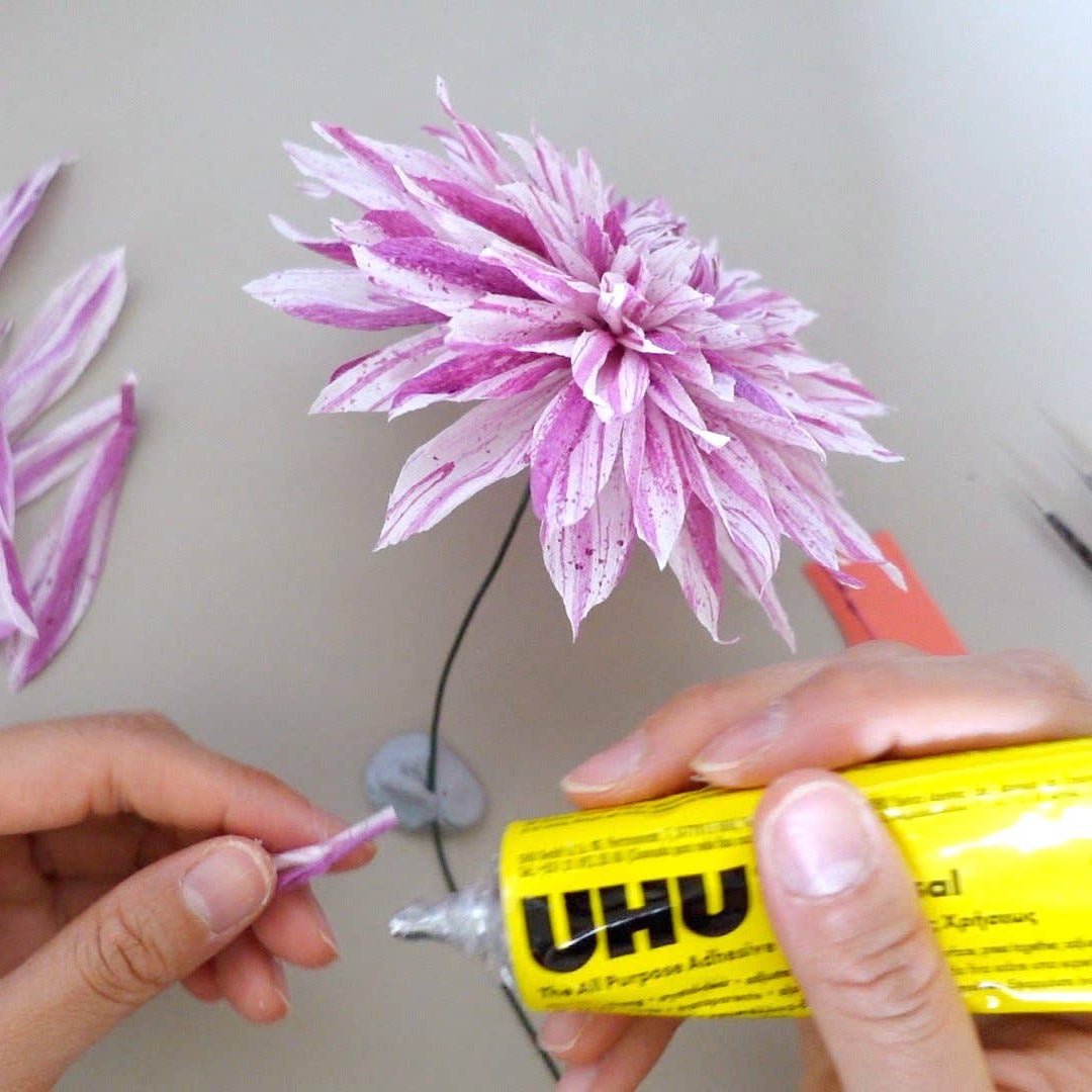 Make Your Own Crepe Paper Cafe Au Lait Twist Dahlia