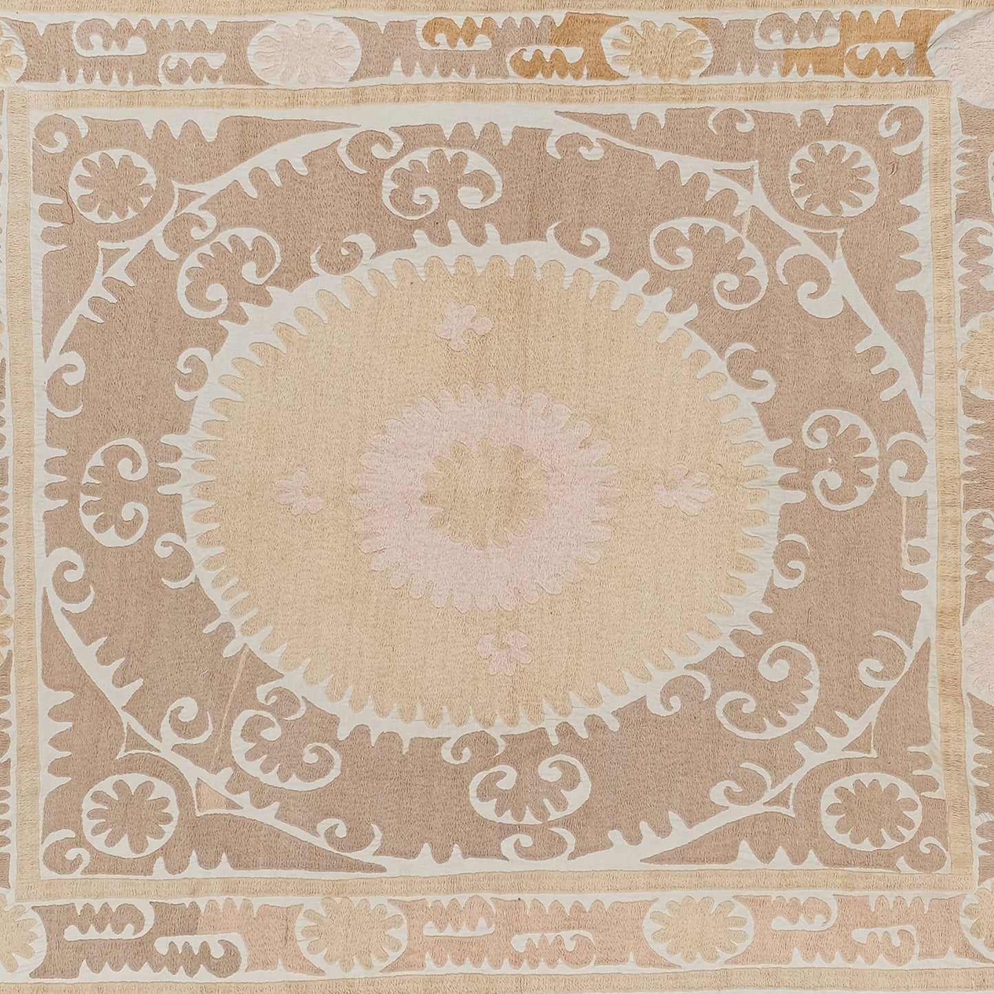 Handmade Vintage Suzani Throw - 130cm x 136cm