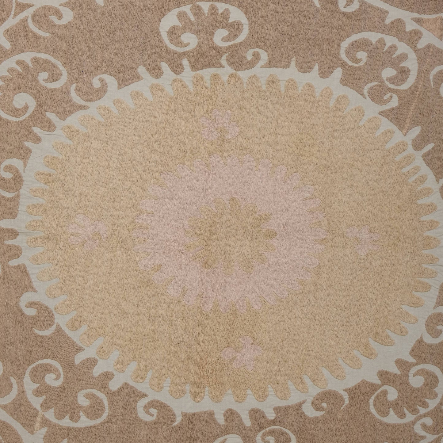Handmade Vintage Suzani Throw - 130cm x 136cm