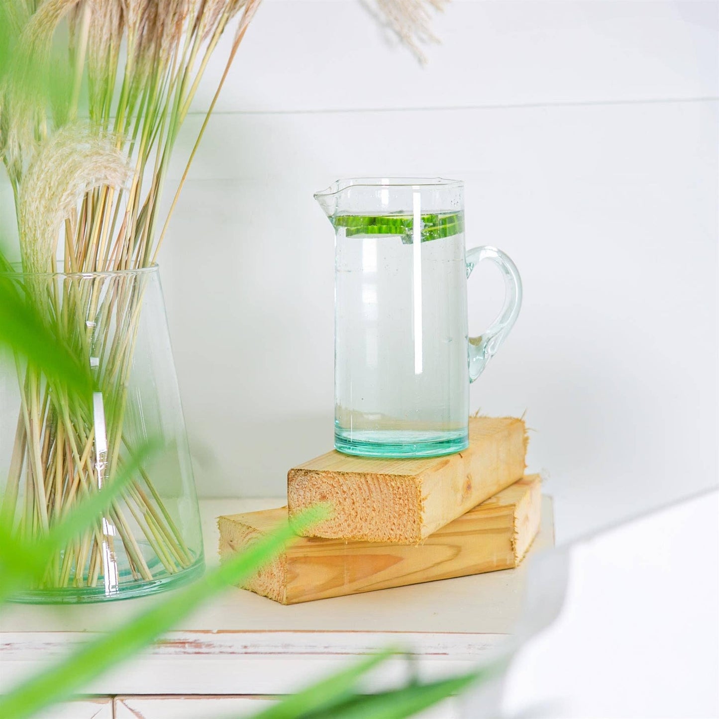 Recycled Glass Jug - 1L - Clear