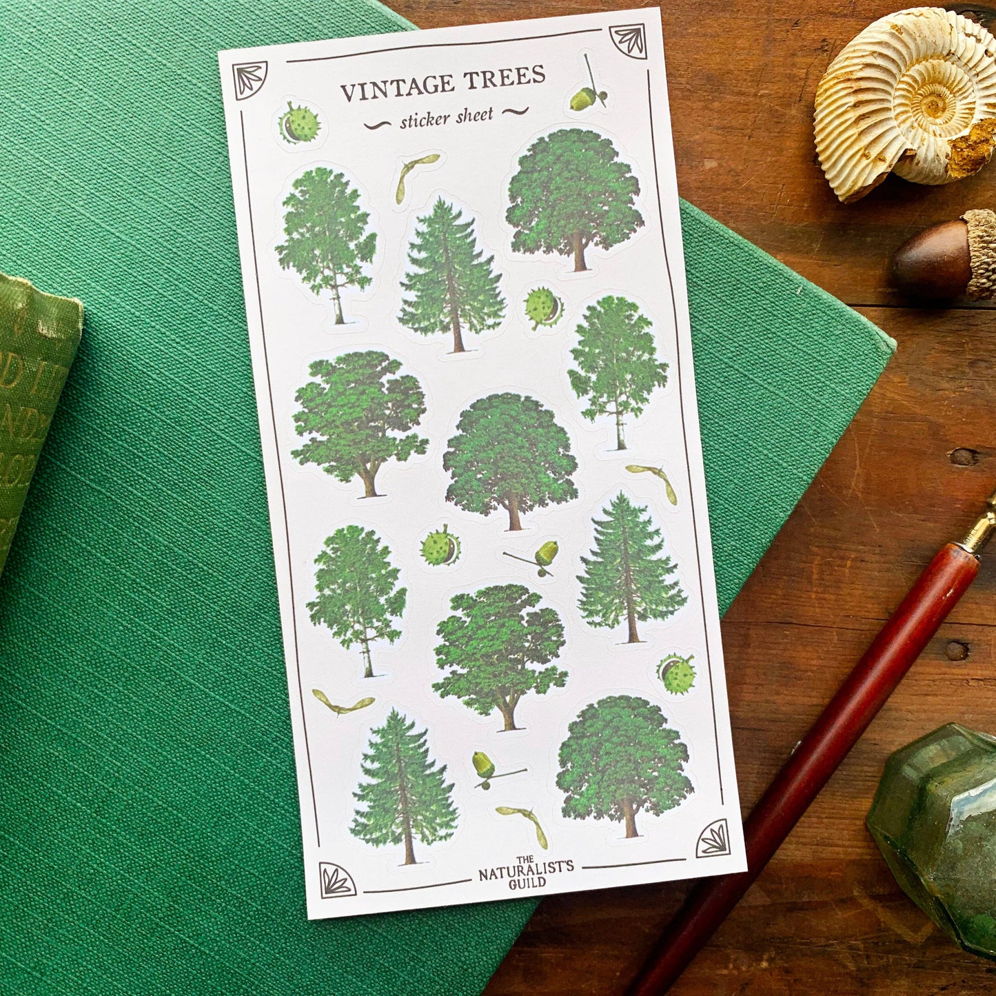 Vintage Trees Sticker Sheet