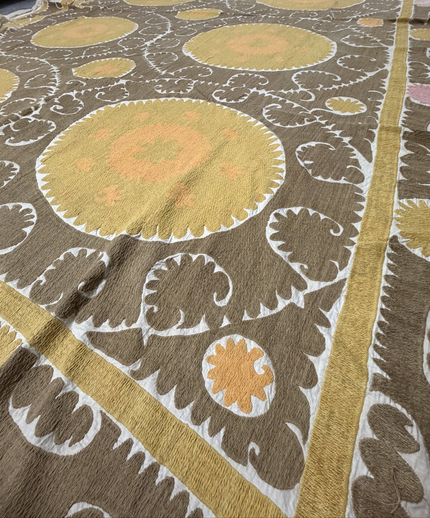 Handmade Vintage Suzani Throw - 230cm x 356cm
