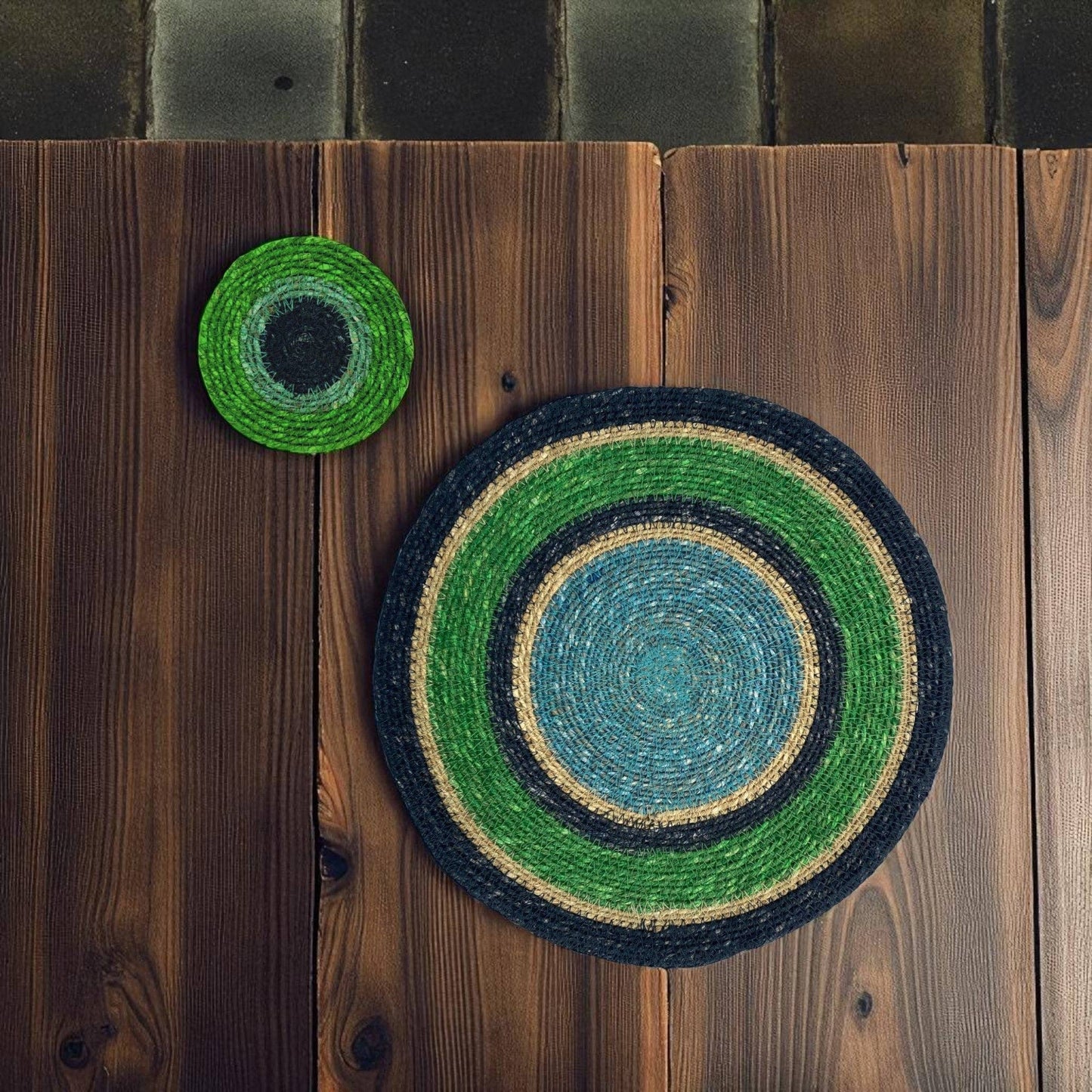 Seagrass Placemat - Beryl Green / Midnight Blue / Tropic Turquoise: 4