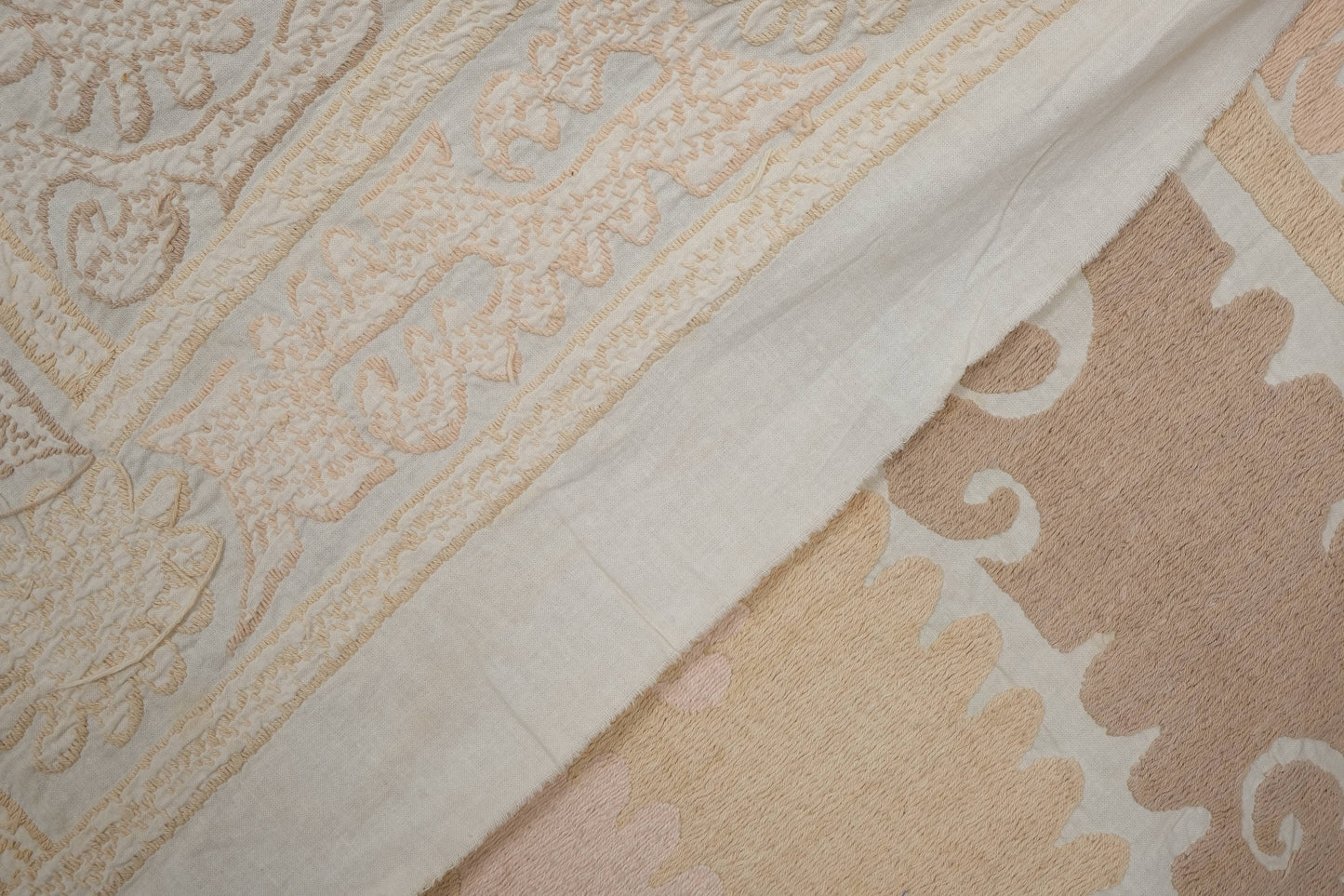 Handmade Vintage Suzani Throw - 130cm x 136cm