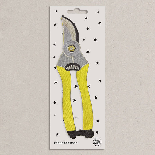 Embroidered Fabric Bookmark – Gardeners Secateurs