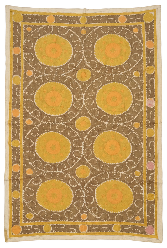 Handmade Vintage Suzani Throw - 230cm x 356cm